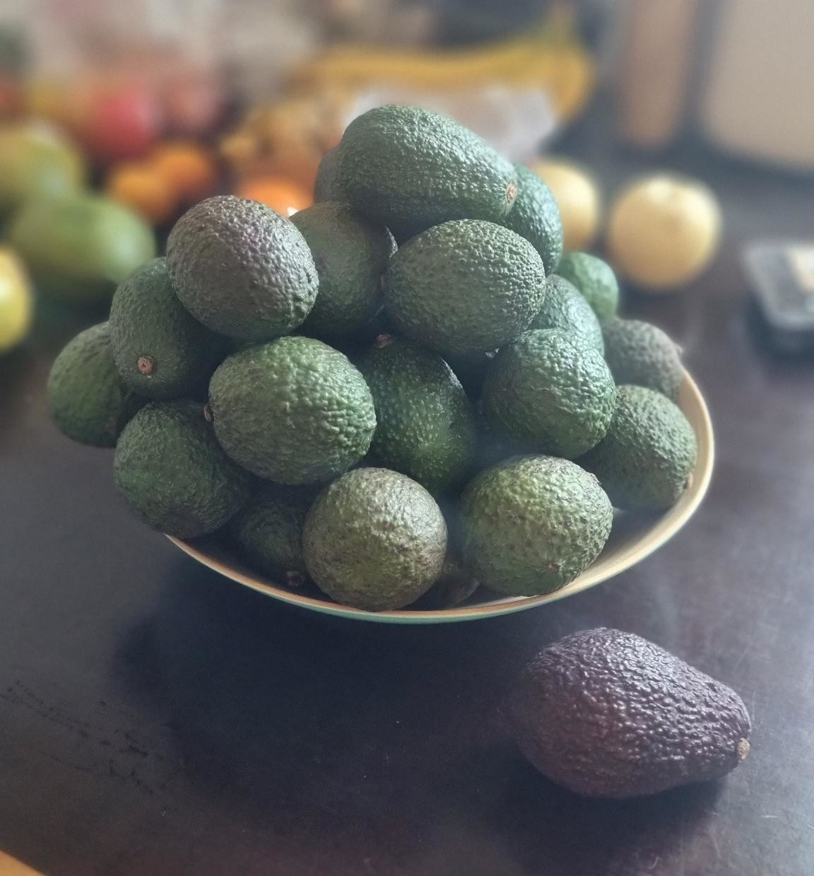 Haufen von Avocados